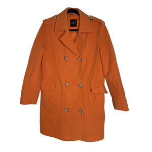 Weekend MaxMara Orange Pea Coat Size 8